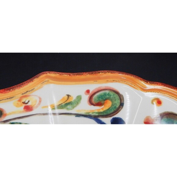 Sur La Table Mara Pattern Dinner Plates 11 Inch Made in Italy Set of 2 - Picture 8 of 12